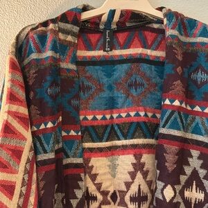 Southwestern draped sweater